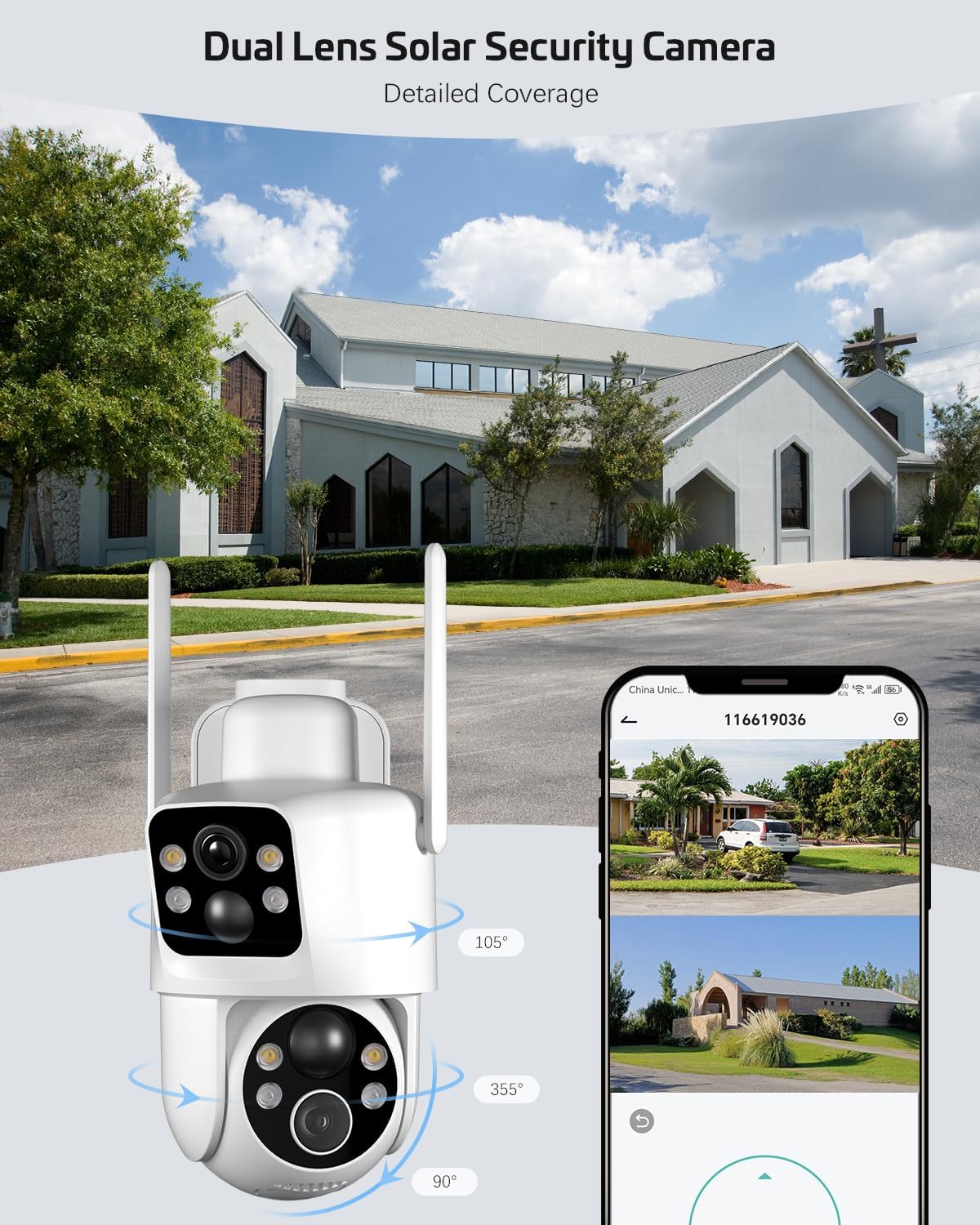 2 Lens wifi security camera